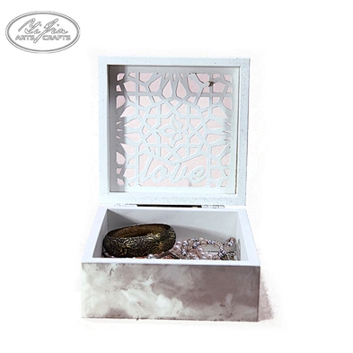 Custom logo printed wooden jewelry necklace display boxes