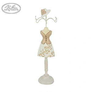 Customized dress doll mannequin resin jewelry holder for necklace