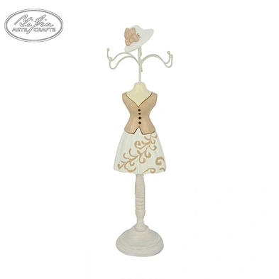 Customized dress doll mannequin resin jewelry holder for necklace