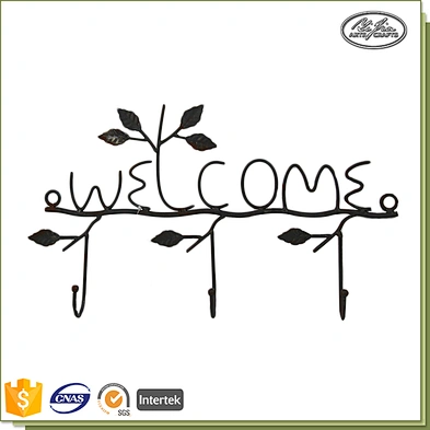 Decorative Single Cute Design iron decorative decorative wall hangers
