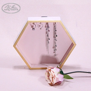 Decorative wooden ring necklace bracelet jewelry display holder tray