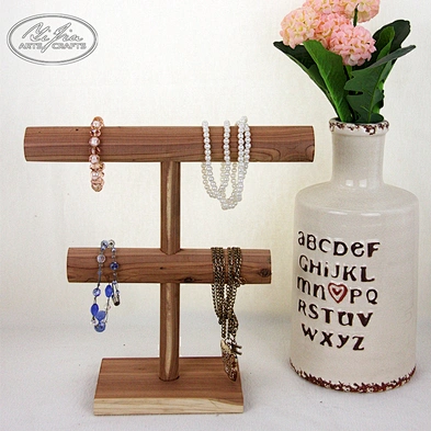Handmade wooden jewelry bracelet display stand jewelry display doll stand