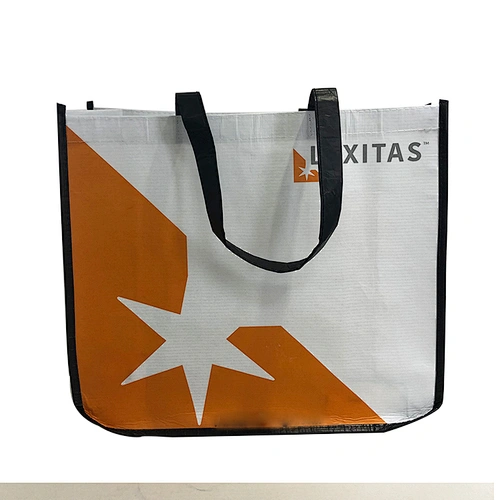 Custom Logo eco friendly RPET market folding bag recycled foldable rpet grocery shopping bag