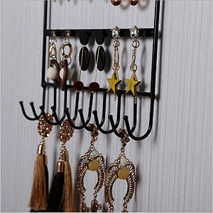 Jewelry Organizer for Display,Jewelry Stand for Hanging Rings & Earrings, Wall-Mounted Vintage Jewelry Organizer
