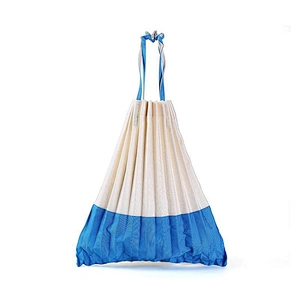 Casual Polyester Pleated Shopping Bag Single Shoulder Foldable Reusable Pleated Tote Bag