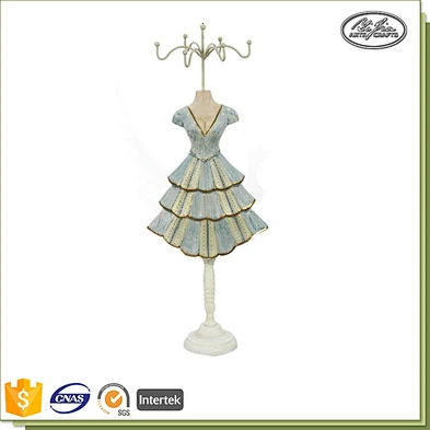 Home decor wooden mannequin doll jewelry display stand