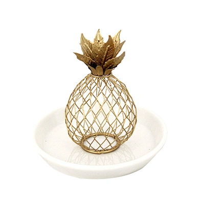 Wholesale decoration metal ceramic cactus jewelry trays