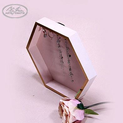 Decorative wooden ring necklace bracelet jewelry display holder tray