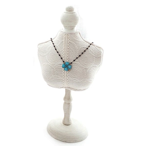 Fashion decor window display jewelry holder lace bust shaped jewelry necklace stand