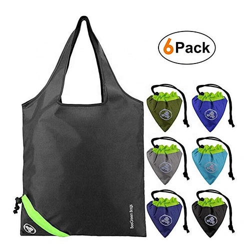 Portable  Custom Logo Printed Polyester Machine Washable Sturdy Ripstop Foldable Reusable Shopping Bags