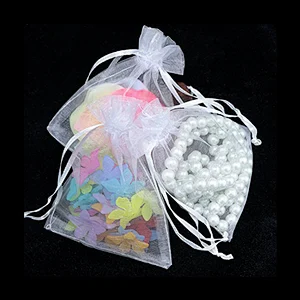 100 Organza Mixed Colors Jewelry Pouch Bags For Jewelry Ring Necklace Storage