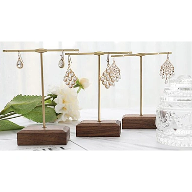 Customized  earrings holder stand 	earring wooden metal holder earrings stand holder displayer