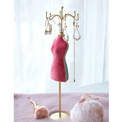 Lady Model Earring Display Rack Mannequin Princess Necklace Jewelry Stand Holder For Women Girl Gifts