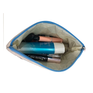 Customized eco cotton cosmetic storage bag with zipper
