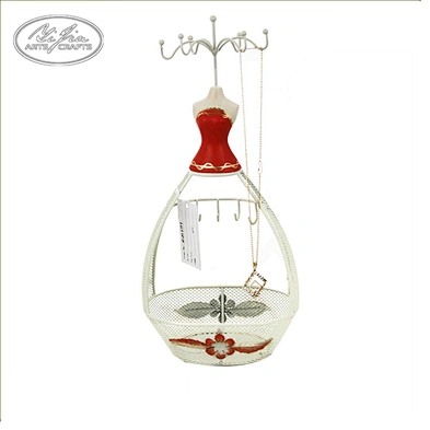 Home decor resin table top metal jewelry display mannequin