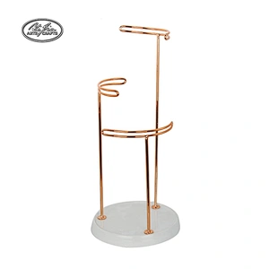 Sun shaped metal jewelry earring display stand with mirror