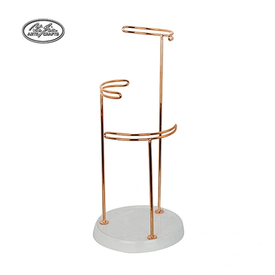 Sun shaped metal jewelry earring display stand with mirror