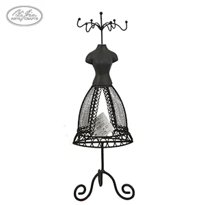 Polyresin &metal pink mannequin doll jewelry display mannequin stand
