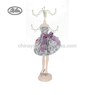 Art Useful Counter Top Decorations Mannequin Wood Jewelry Display Holder Hanger Necklaces and Earrings
