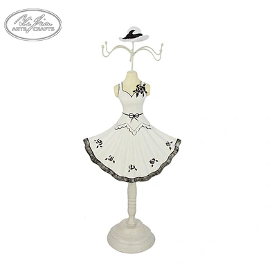 Customized dress doll mannequin resin jewelry holder for necklace