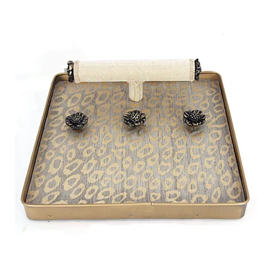 Antique 24.5 *24.5cm wooden display tray for jewelry