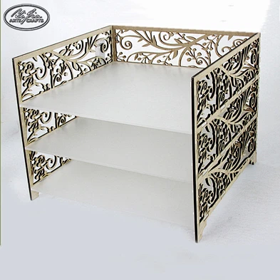 Wooden sculpture two layers jewelry box ring necklace bracelet jewelry display stand with hook