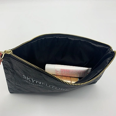 Custom Advertising Travel Portable Waterproof Makeup Bag DuPont Paper Tyvek Mini Travel Cosmetic Bag