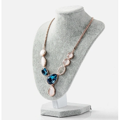 Black Velvet Diamond Jewelry Neck Display Stands