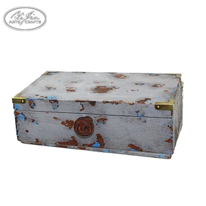 Retro Wood And Fabric Ring Jewelry Box With Drawers