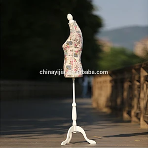 Customized flexible half body jewelry scarf window display mannequin stand
