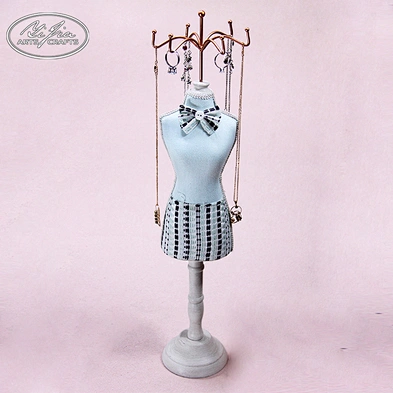 Fashion customized ring necklace jewelry doll mini mannequin jewelry holder