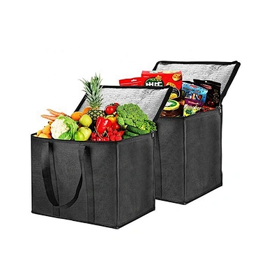 Customized food delivery portable foldable cooler bag insulated wine lunch cooler bag