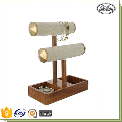 Special Decorative Wooden Double T-Bar Jewelry Display