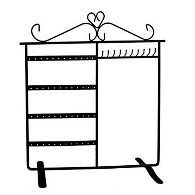 Black Classic Jewelry Rack Earring Holder Necklace Hanger Jewelry earring organizer