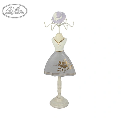Wooden jewellery doll necklace mannequin display