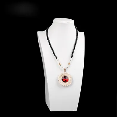 Wholesale white PU busts jewelry display necklace stand