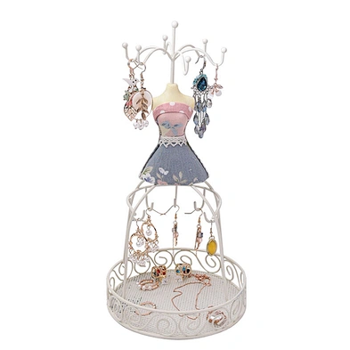 Vintage earing holder display jewelry stand holder lady shaped metal earring holder