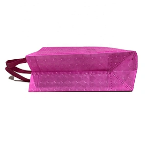New design promotional customized recycle no woven shopping bag with PVC film