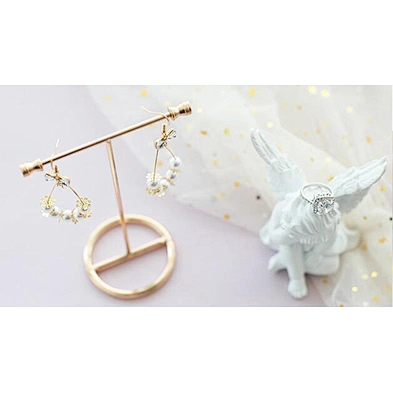 Customized gold earring holder earing display stand jewelry metal display stand for earring