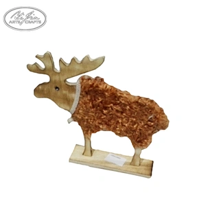 OEM design christmas decoration the snowflake pieces into wooden mini christmas tree