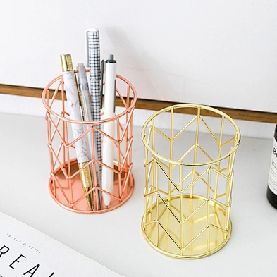 Pen Holder Office House Table Desk Unique  Metal Stand Pen Holder