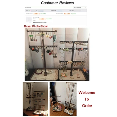 Adjustable Height Jewelry Stand Organizer Necklace Organizer Display Custom Jewelry Displays