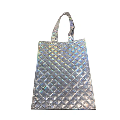 Customized Fashional Reusable Laser Film Shiny Tote Bag New Reusable Women Non-Woven  Shopping Bag