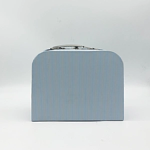 Colorful Printing kids mini paper suitcase box decorative paper cardboard suitcase paper gift packaging box with metal handle