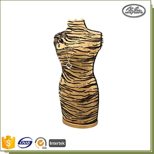 MDF Mannequin Shape velvet covered jewelry necklace bust jewelry display