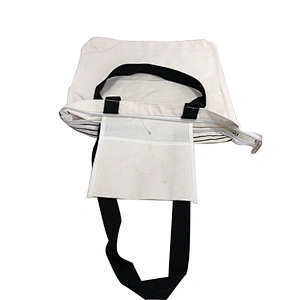 Promotional Logo Printed stripe shopping cotton tote bag with custom printed logo