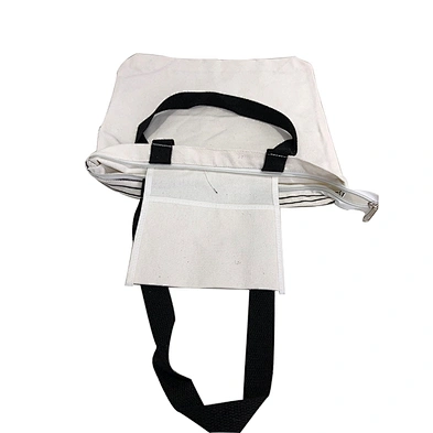Promotional Logo Printed stripe shopping cotton tote bag with custom printed logo