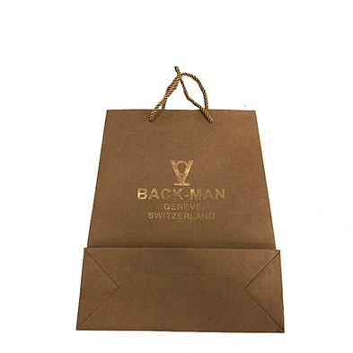 Custom shopping brown kraft paper bag with your own logo