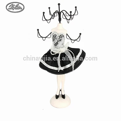 Art Useful Counter Top Decorations Mannequin Wood Jewelry Display Holder Hanger Necklaces and Earrings
