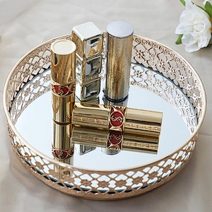 Jewelry display tray creative decoration mirror rotation jewelry shooting props cosmetic Jewelry storage tray